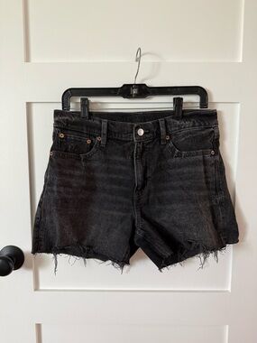 American Eagle Ex Boyfriend Black Denim Cutoff Women's Denim Shorts